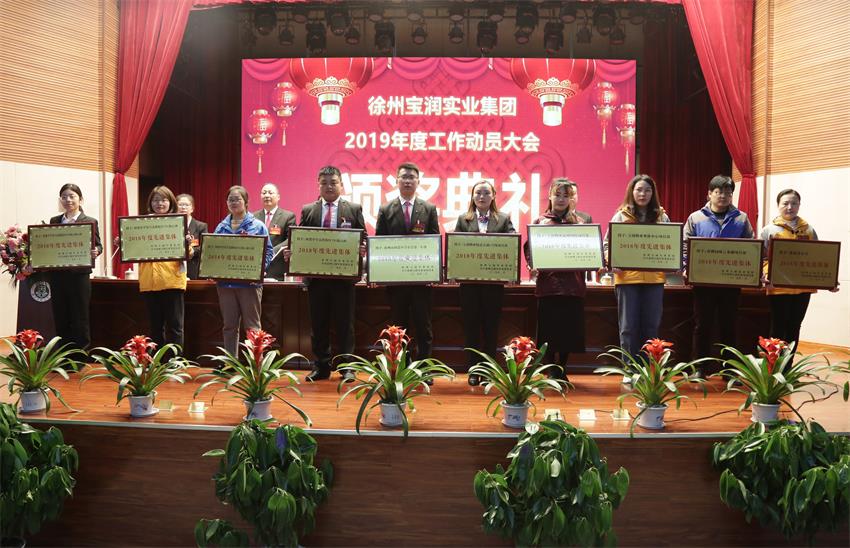 华体会线上平台,华体会（中国）2019年度工作动员大会---集团公司领导为先进单位和先进个人代表颁奖